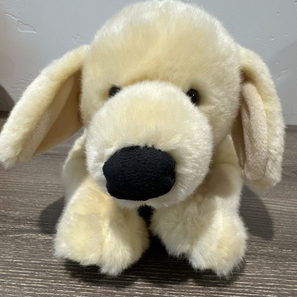 Gund 14” Cooper Yellow Labrador Dog 88947 Red Bow Laying stuffed plush toy lab - Picture 2 of 8